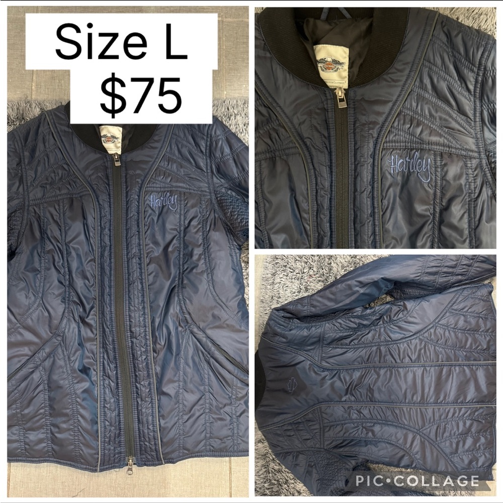 Harley-Davidson Women's Dark Blue Bomber Jacket